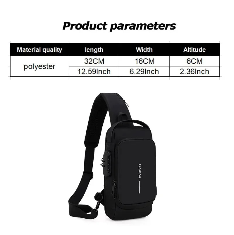 Canguro bolso antirrobo para hombre